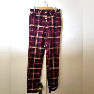 Like An Angel Burgundy Paid Pants NWT